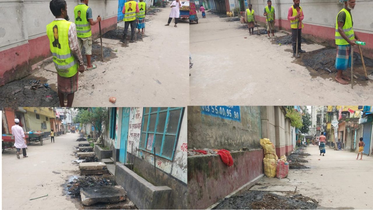যুবদল নেতা শহিদুল ইসলামের উদ্যোগে ড্রেনেজ পরিষ্কার অভিযান